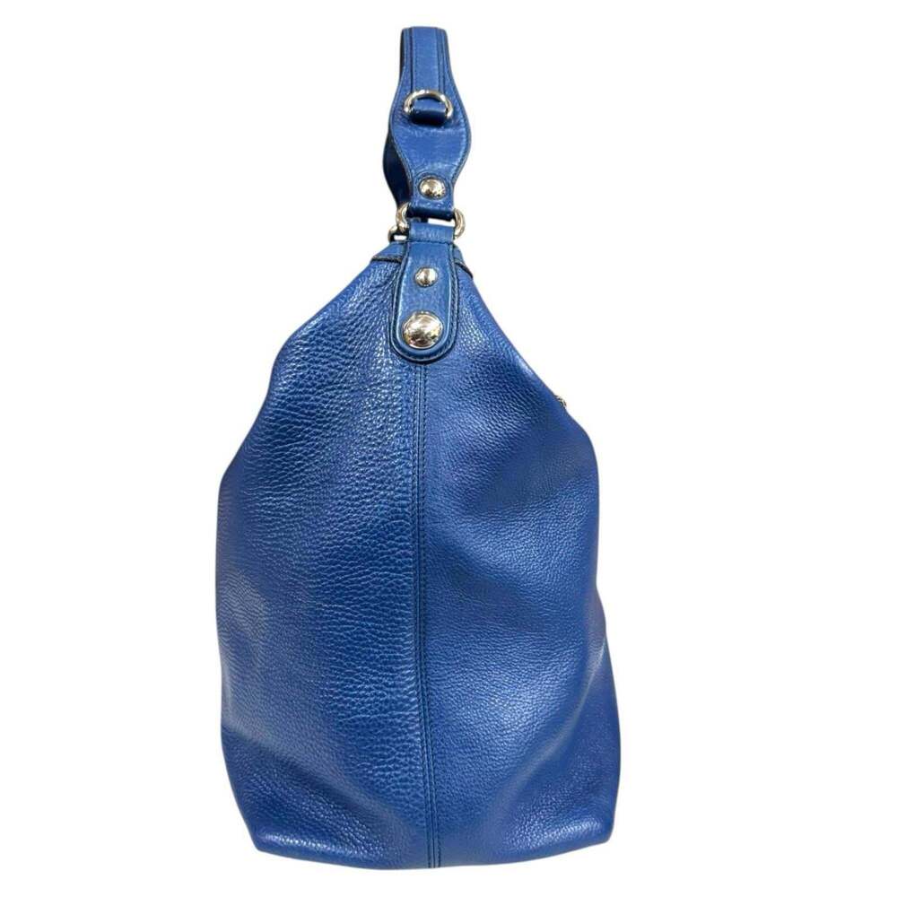 GUCCI Authentic Blue Leather Shoulder Bag - Picture 4 of 16